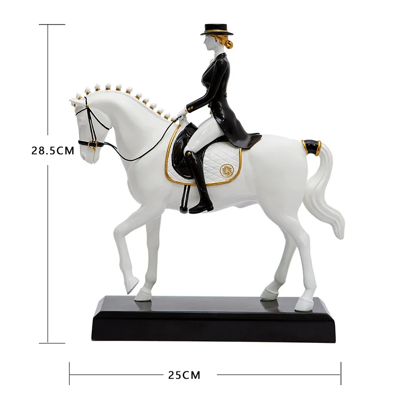 English style minimalist equestrian attire dance steps polo riding figures living room desk home decoration accessories