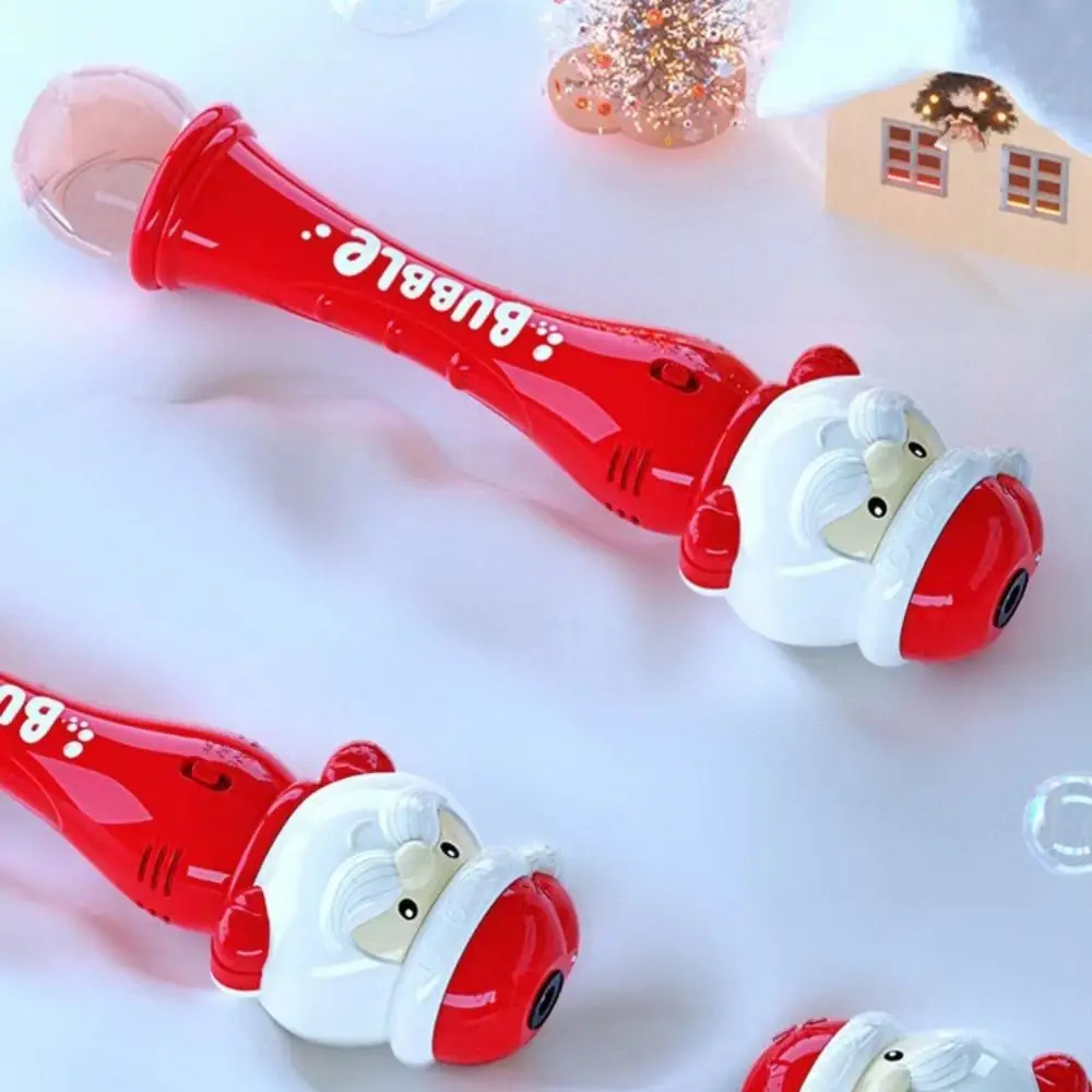 

Пластиковая машинка для выдувания пузырей в виде Санты, палочка для пузырей Санты, уличная забавная рождественская машинка для создания пузырей в виде мультяшного персонажа