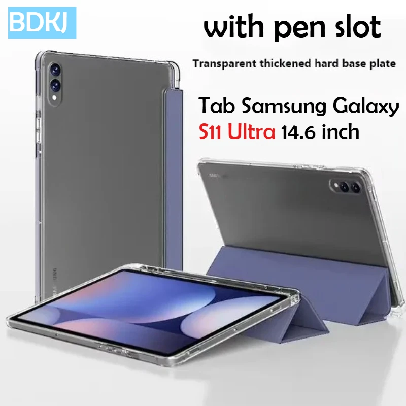 

Soft TPU with Pen Slot Case for Samsung Galaxy Tab S11 Ultra 14.6 S10 Lite 10.9Inch 2025 S10 FE S7 S6 Lite A11 A9 8.7 S9 S8 Plus