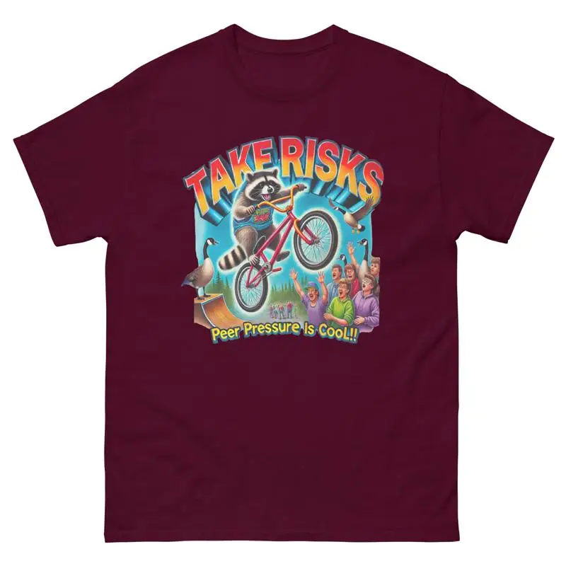 Take Risks Peer Pressure Is Cool t-shirt Design drôle Bmx vtt