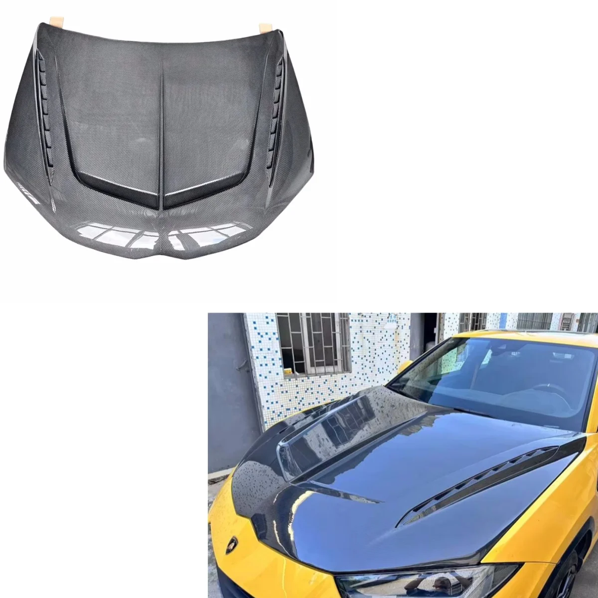

New Dry Carbon Fiber TC Style Front Hood Bonnet for 2023+ for Lamborghini URUS S Engine Hood
