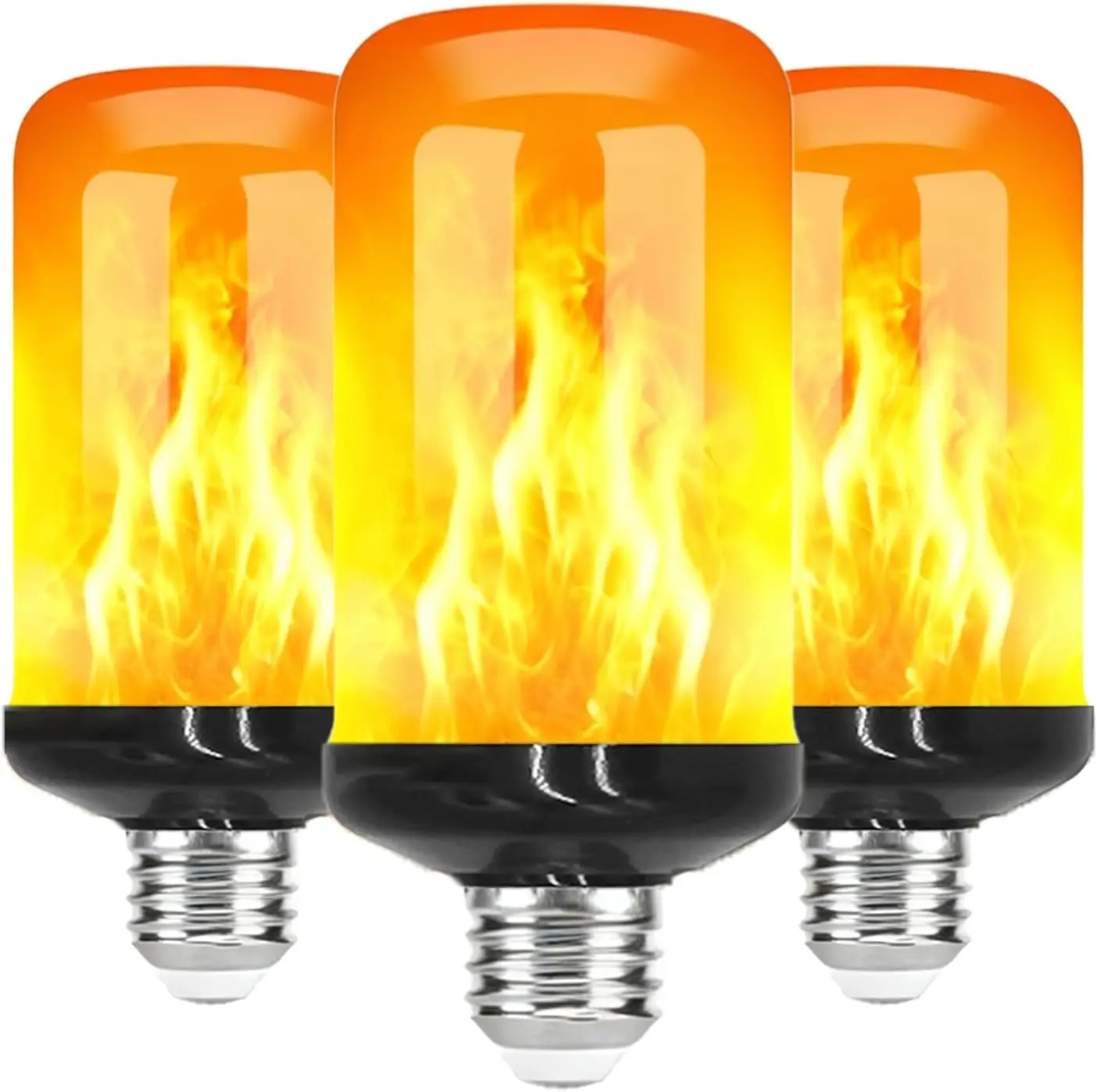 

3PCS Flame LED Light Bulb E27 Light Bulb With 4 Modes Flickering Upside Down Effect 5W Fire Lights For Halloween Outdoor Decor