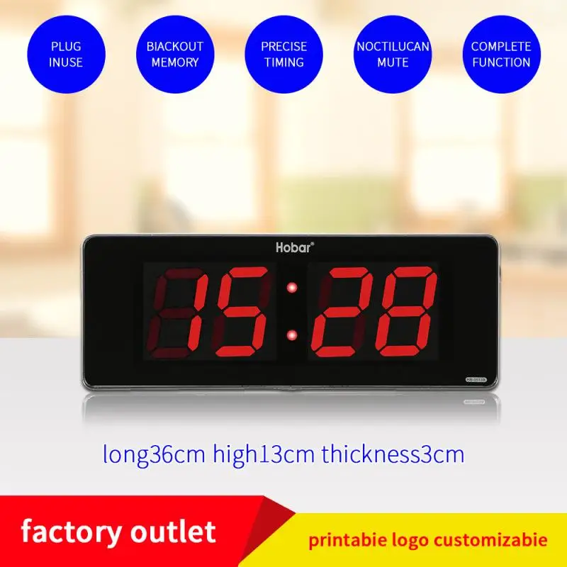 

Living Room Wall Clock Creative Silent Digital Fashion LED Display Perpetual Calendar Glass Material from Guangmanzhi Brand
