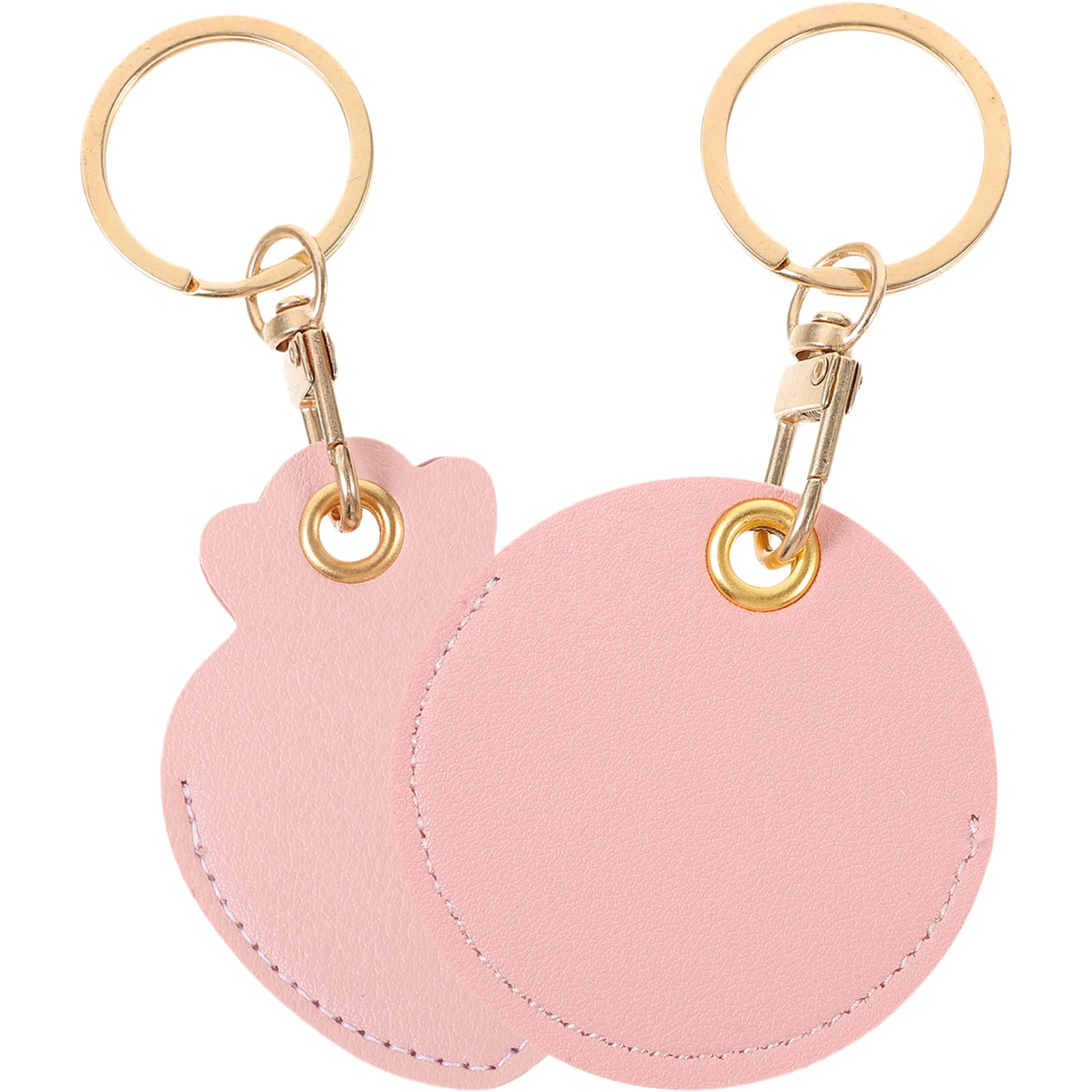 Capa protetora Access Card Holder Keychain, Prático RFID Fob PU Case, Tag Keychain, 2 pcs