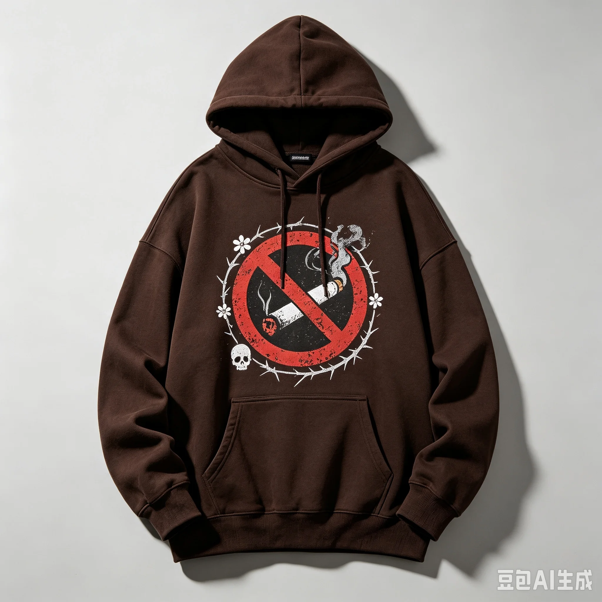 No Smoking Graphic Hoodie Unisex Streetwear Anti Tobacco Print Oversize Hooded Sweatshirt Men Women Casual Pullover Tops
