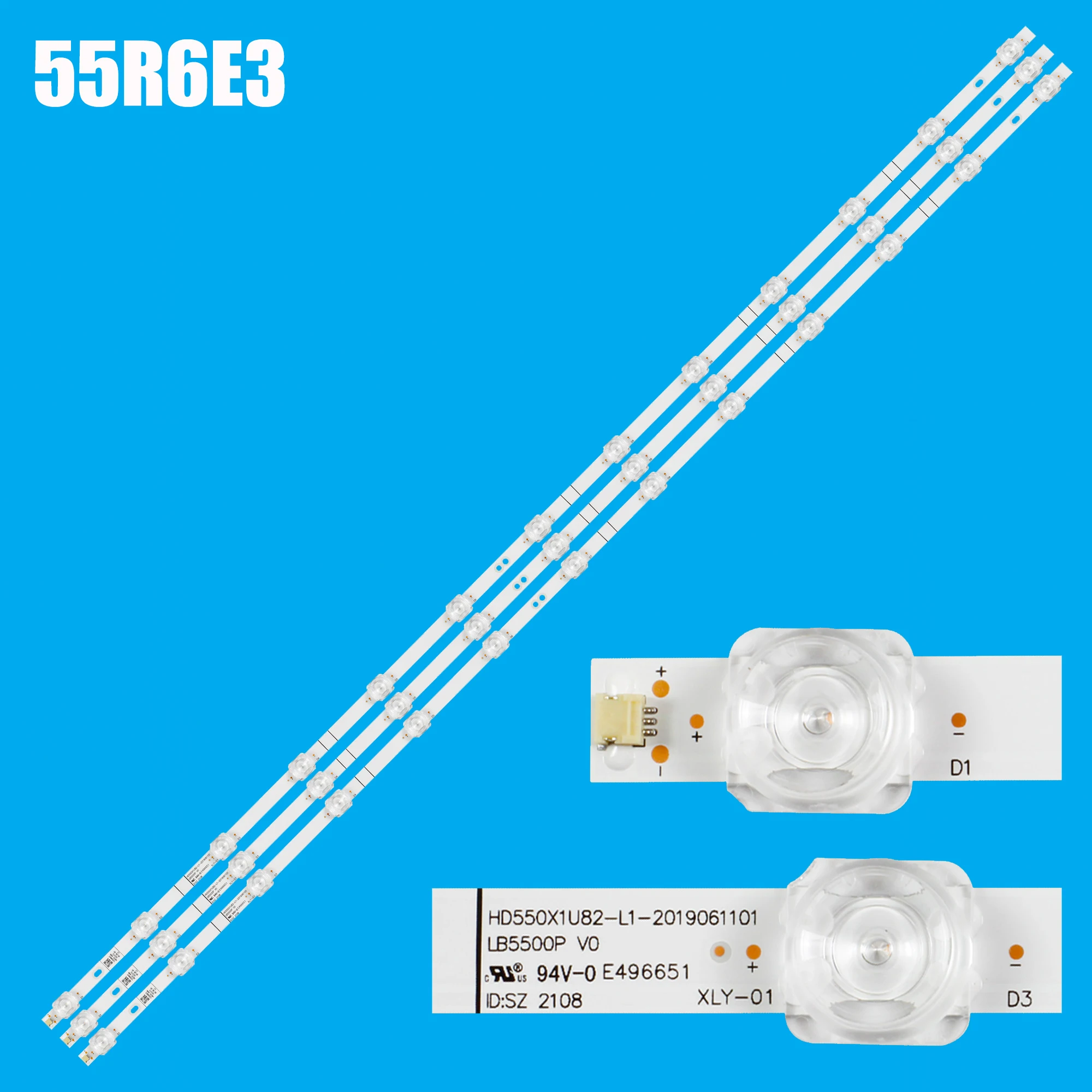 kits tira retroiluminacao led para hisense 55a7300ftuk 55r6040g 55h78g 55r6e3 hd550x1u82 l12023061101 lb5500p v0 lb5500q v0 10 01