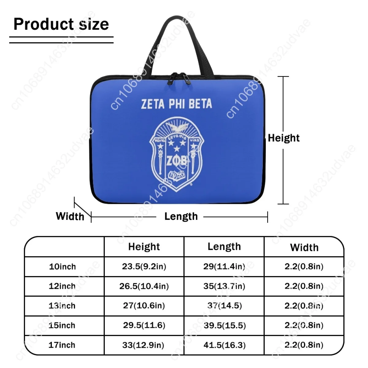 Zeta Phi Beta Sorority Print Lightweight Laptop Bag Fashion Handle Notebook Case for Adults Computer Accessories Handbags 2023 view 5