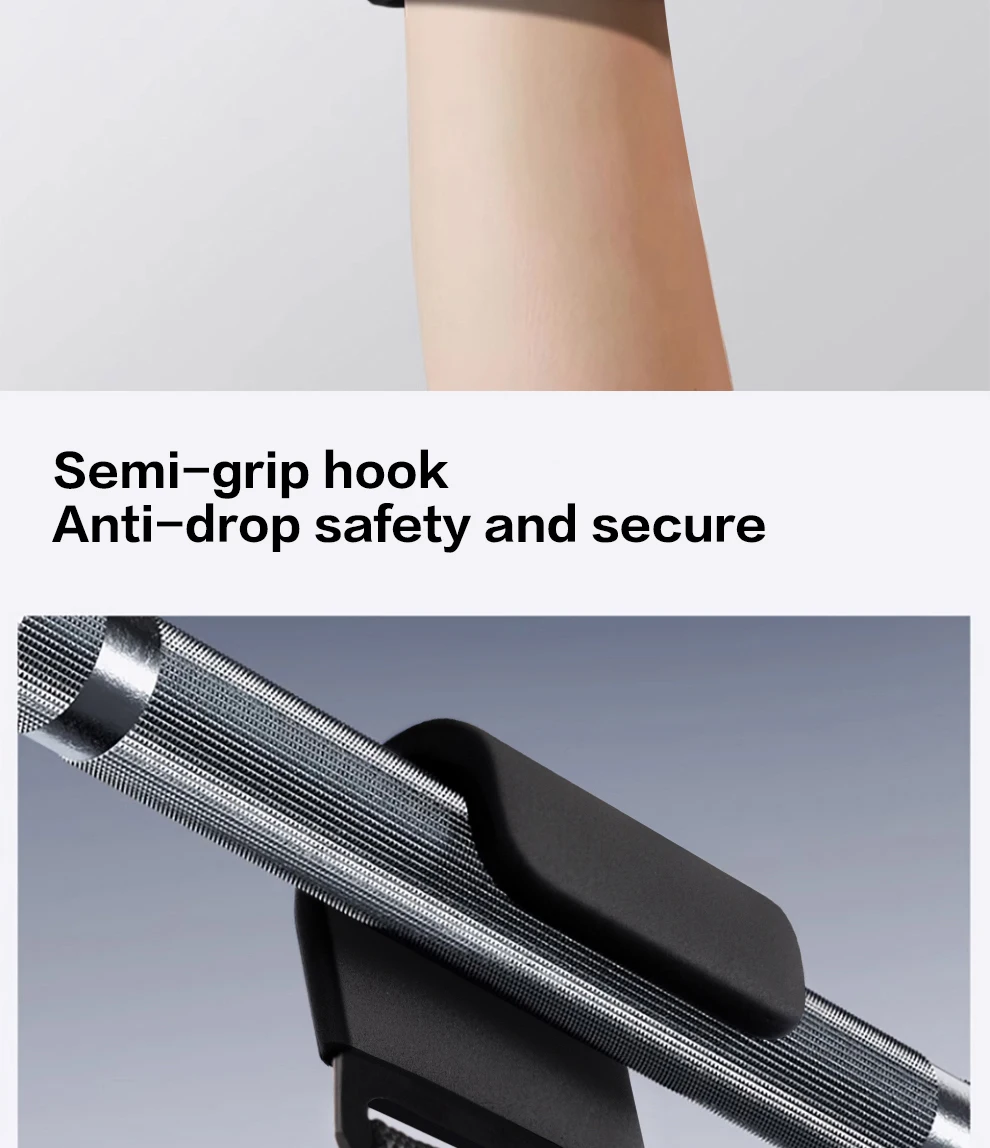 Gewichtheben-Hakengriffe mit Handgelenkbandagen, Fitnessstudio, Handstange, Handgelenkschlaufe, Fitness-Haken, Gewichtsgurt, Klimmzüge, Power-Lifting-Handschuhe – Detail 2