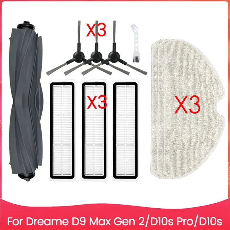 A26F-For Dreame D9 Max Gen 2 / D10s Pro /D10s Robot Vacuum Accessories Main Brush Filter Mop Pads Replacement Parts