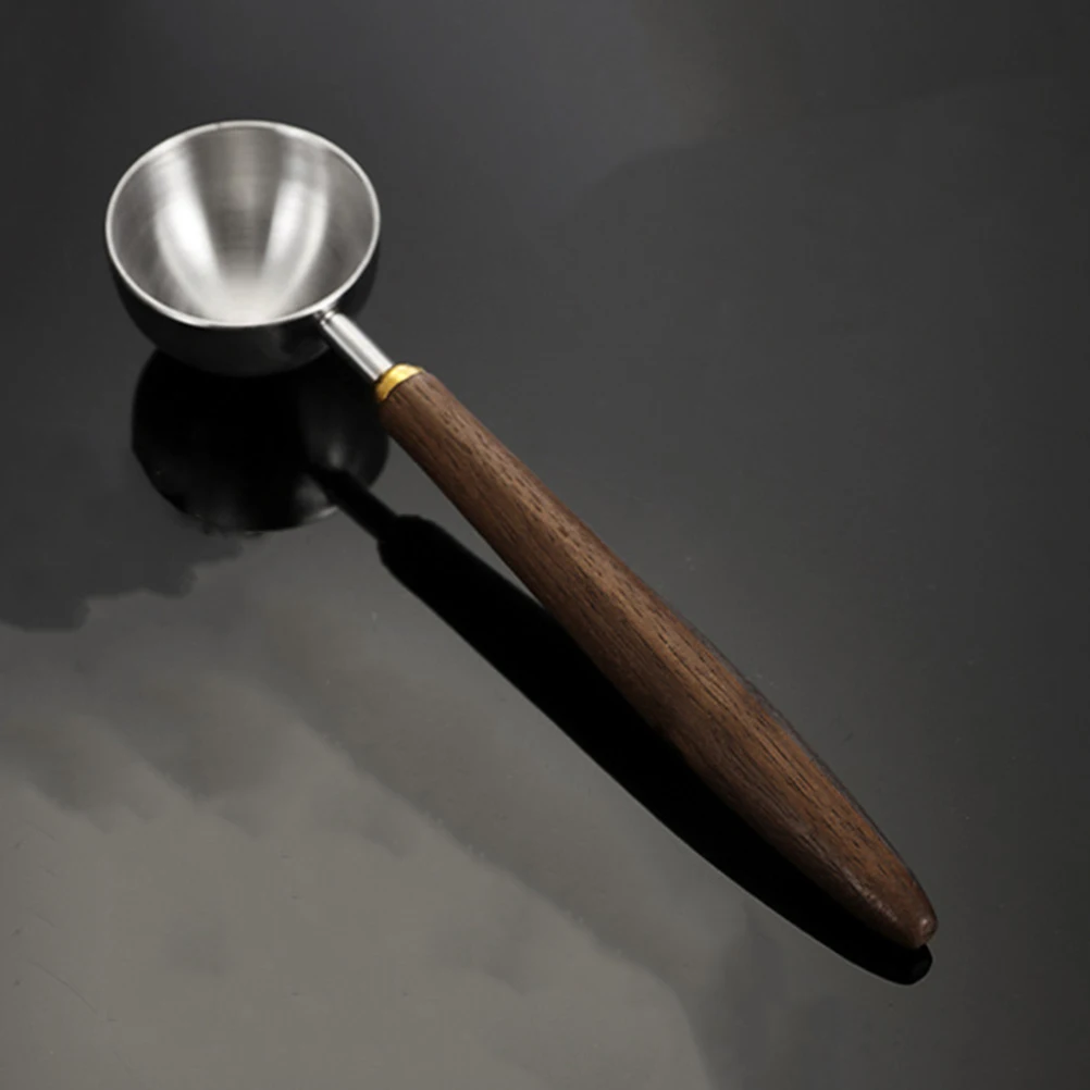 

Solid Wood Handle Measuring Spoon Large Size Coffee Bean Powder Scoop Practical Measure Spoon For Coffee Grounds Tea