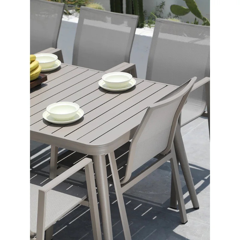 

Outdoor table and chair courtyard waterproof and sun-proof garden villa outdoor balcony rattan chair outdoor leisure B&amp