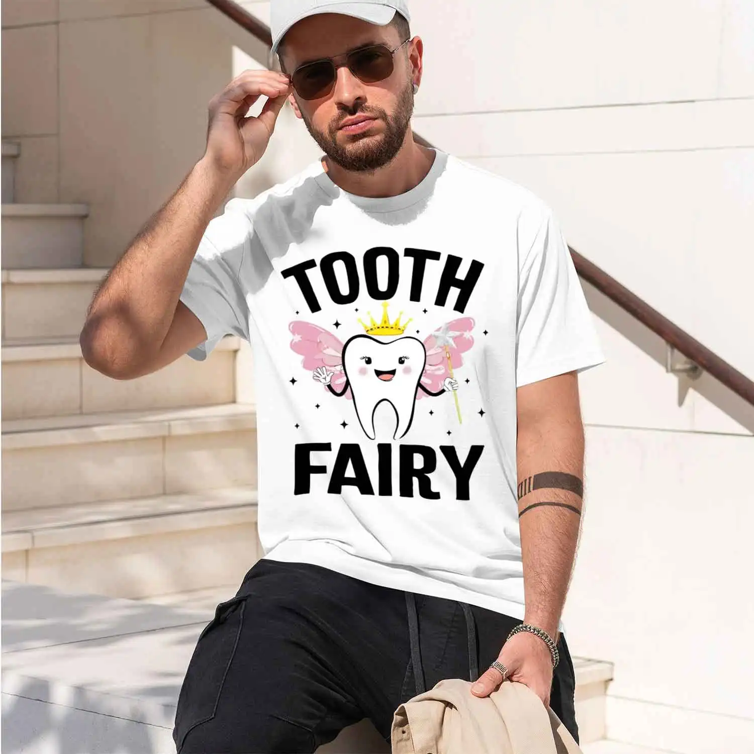 Funny Tooth Halloween Costume For Women s T Shirt vintage Washed Versatile For Everyday Wear grh 2026 New Model Men’s Short-slee
