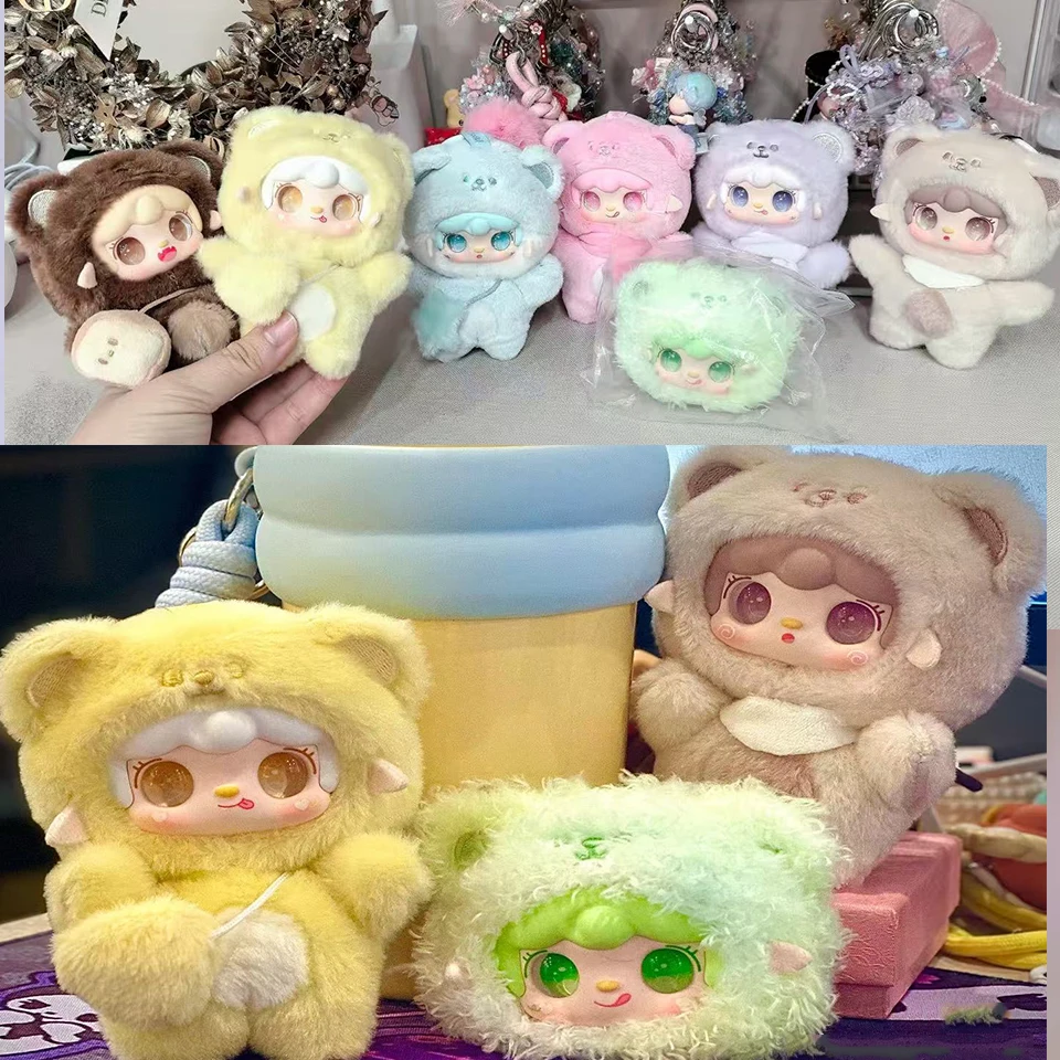 Hot Genuine Yooki Bite A Bear Blind Box Yooki V4 V10 Enamel Plush Cute Doll Bag Keychain Pendant Birthday Friend Gift Plush Doll