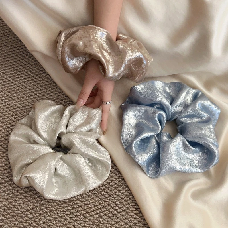 Korean style Retro Large Scrunchies - Premium Hair Bands for Women, Suitable for Top Knots, Hair-friendly Hair Ties - view 3