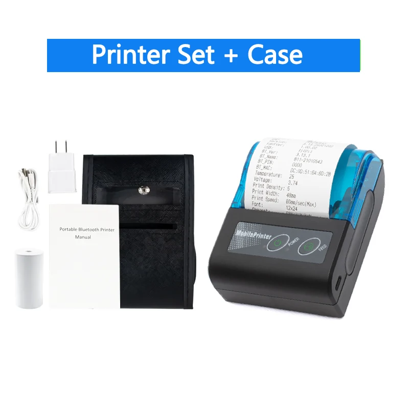 58mm Mini Portable Thermal Receipt Printer Mobile Wireless Bluetooth Ticket Bill Printer For Android IOS Windows Receipt Printer