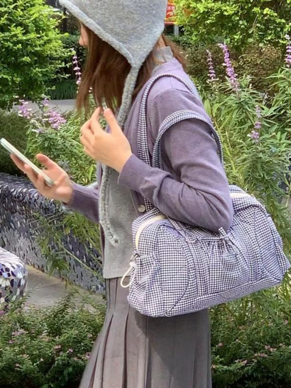 

Miyagawa Large Capacity Boston Bag for Women Autumn Winter New Casual Versatile Student Commuting Bow Tote Bags