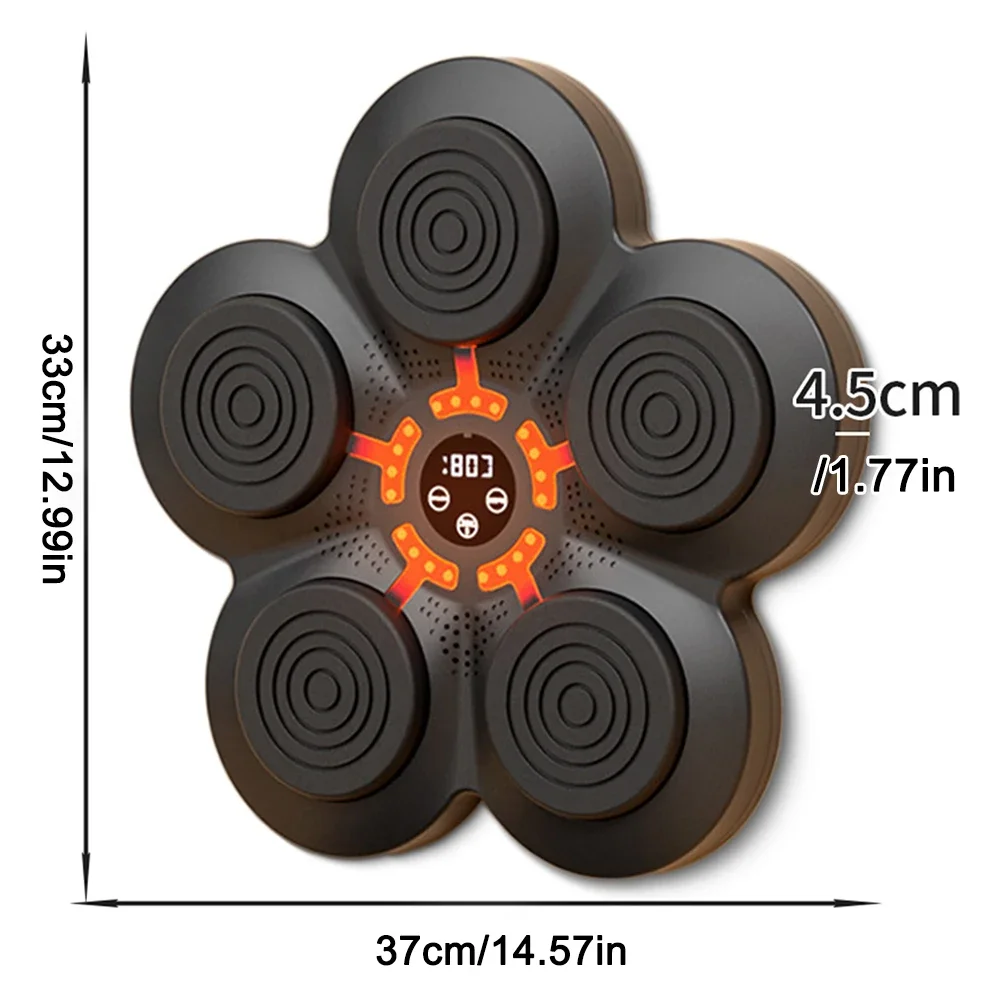 Inteligentna muzyka maszyna bokserska tarczowa z podświetleniem LED worek z piaskiem relaksujący cel treningowy reakcji na bokserską reakcję