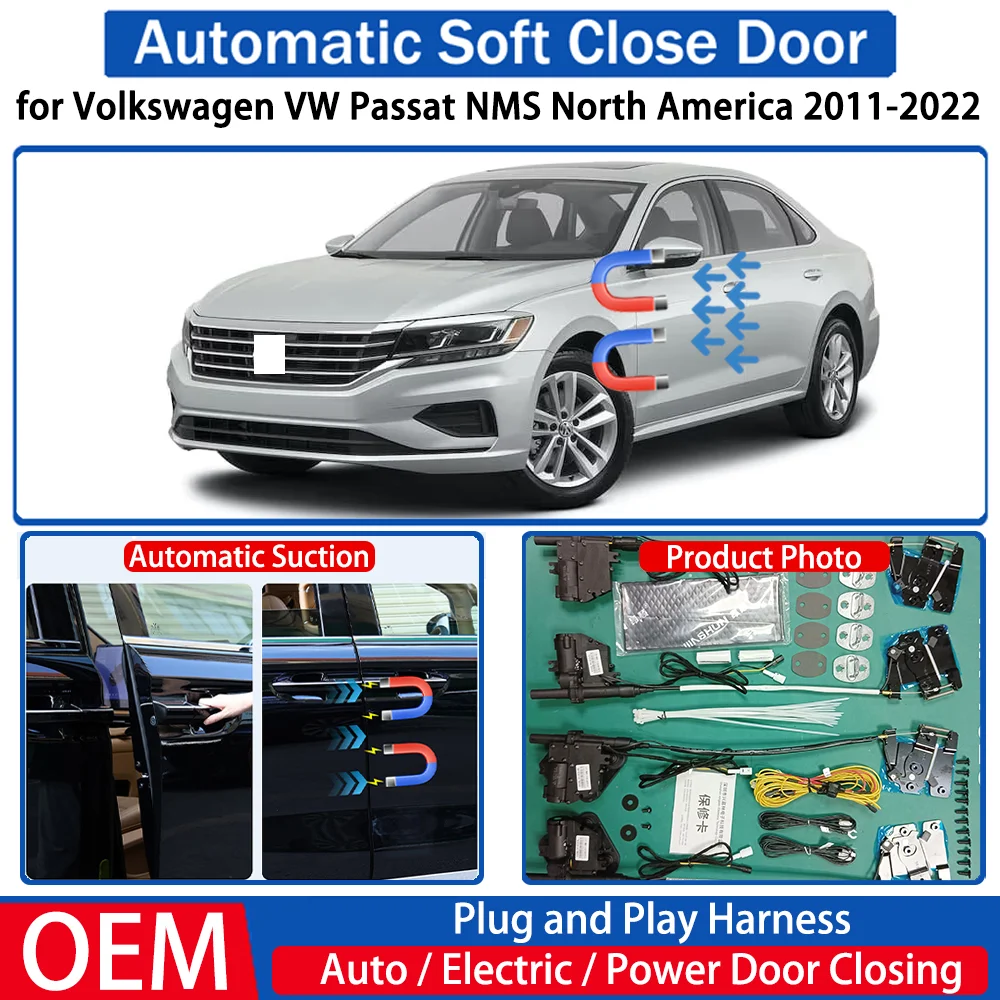 

for Volkswagen VW Passat NMS North America 2011-2022 Car OEM Automatic Soft Close Door Electric Suction Kit Auto Power Closing