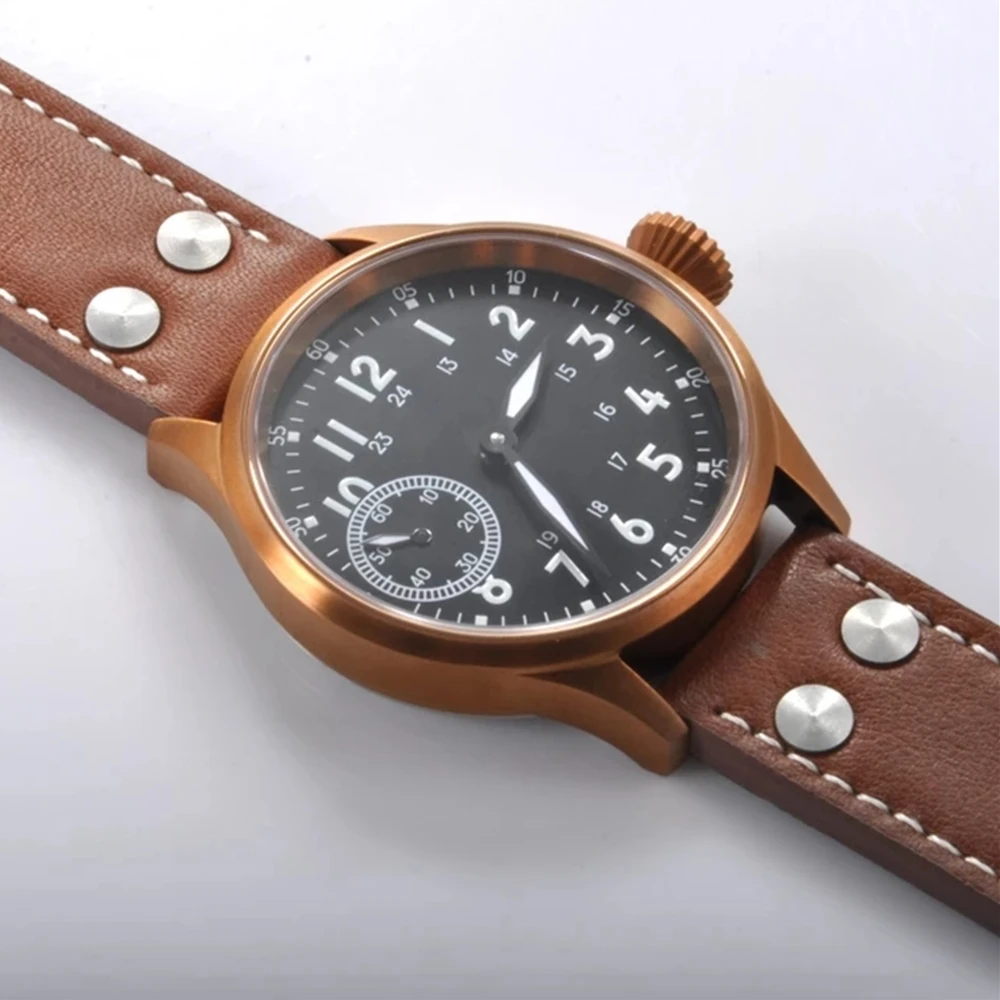43mm Men\'s Watch Seagull ST36 Manual Winding Mechanical Movement Sapphire Glass 316L Stainless Steel Case Fashion Luminous