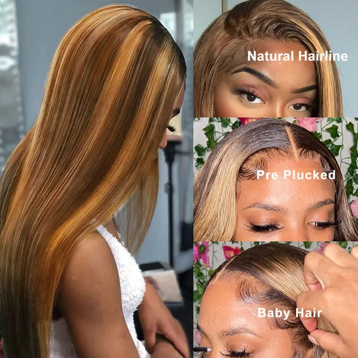 200 Dichtheid 4/27 Hoogtepunt Rechte Pruik Menselijk Haar 13x6 Hd Kant Frontale Pruik Pruiken 40 Inch 100% Braziliaanse Menselijk Haar Pruik Voor Vrouwen