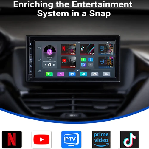 Imagen 2 del producto Ottocast Play2video Pro Ai Box Adaptador inalámbrico CarPlay Android Auto integrado en Youtube Netflix para coche con Carplay con cable