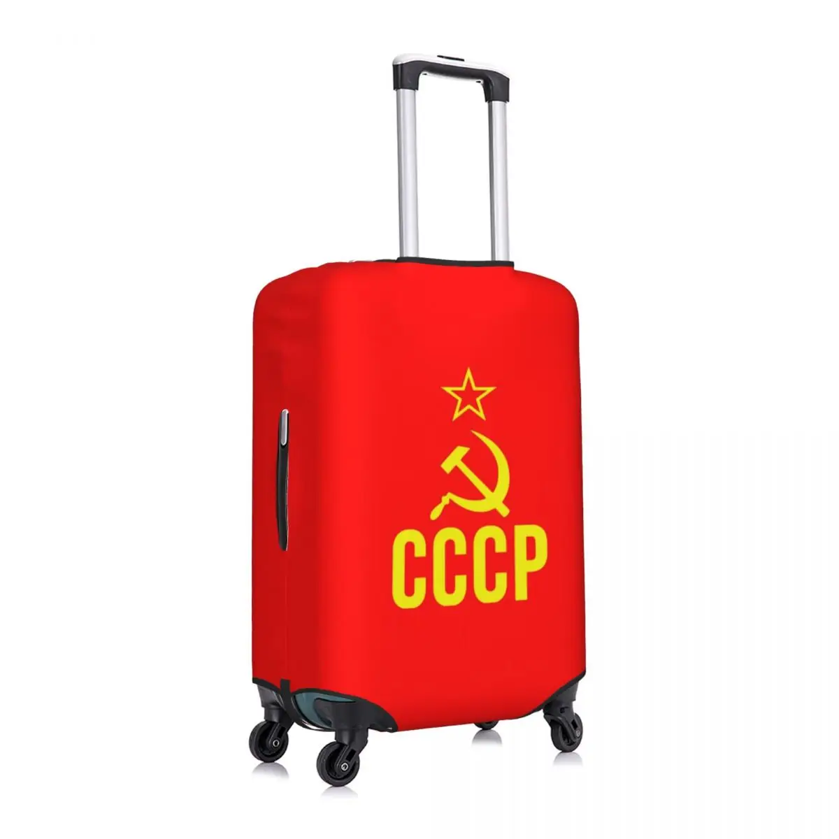 Custom USSR Hammer And Sickle CCCP Flag Suitcase Cover Washable Soviet Union Communist Luggage Covers Protector for 18-32 inch