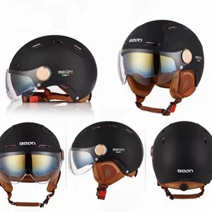 Retro einstellbare Motorradhelm, Doppellinsen, Motocross -Rennen, Motorradwaschin, Elektro -Roller -Helme, Punkt, Luxus, hohe Qualität 8 Hauptverkaufs -Vintage -Helm - №8