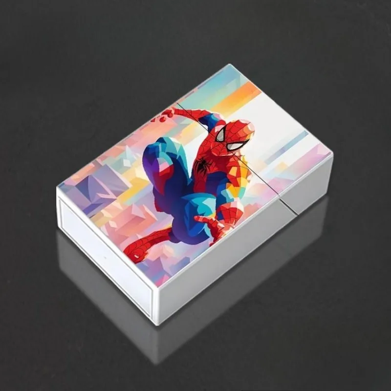 

New Marvel Avengers Cartoon Iron Man Plastic Cigarette Box Automatically Bounce Creative Portable Cigarette Box Wholesale