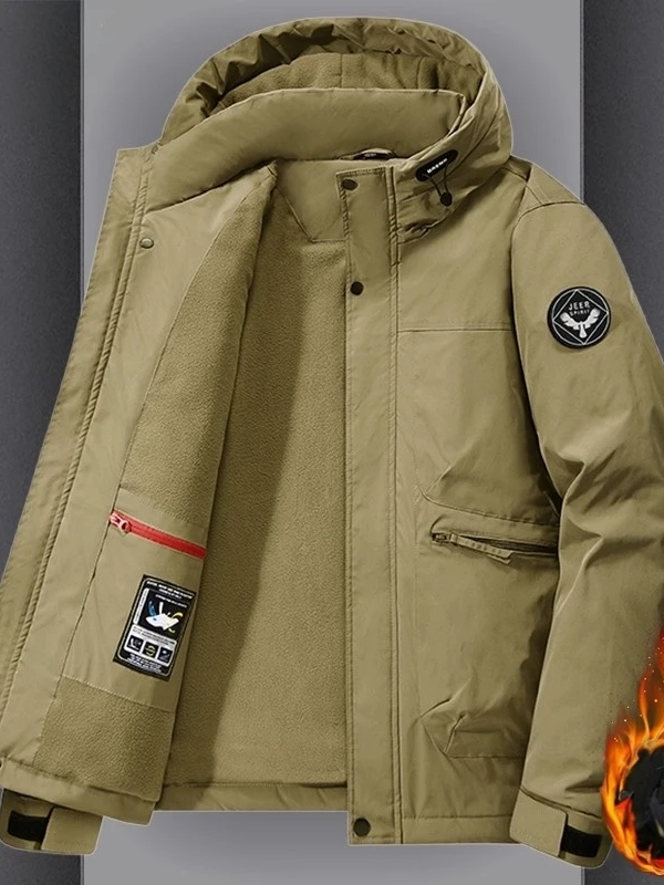 

Утепленная зимняя мужская хлопковая куртка свободного кроя для активного отдыха, теплая, ветрозащитная, больших размеров, повседневная, модная, городская, стильная