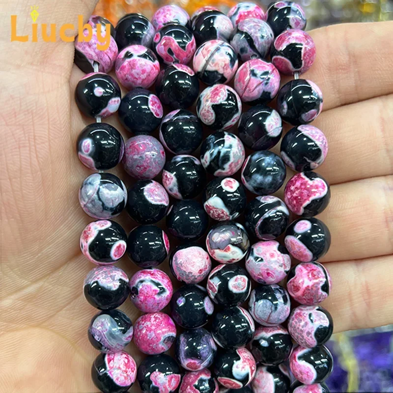 Natural Stone bright red Fire Agates Beads For Jewelry Making DIY Women's earrings keychain Rings Accessories 15