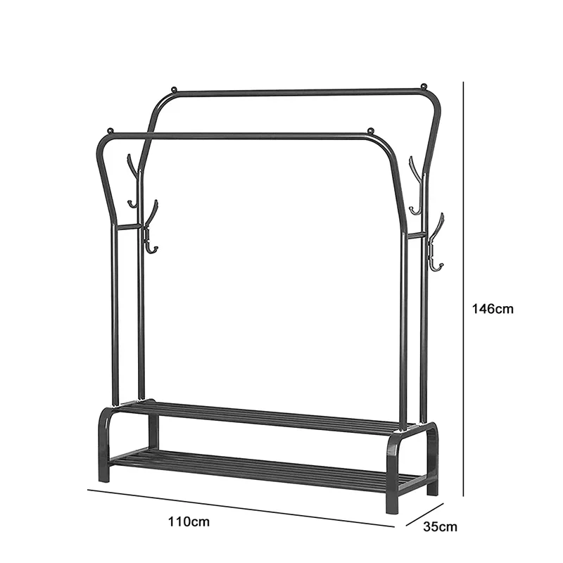 [Eu stock] Kleider ständer Schuh regal 146*110*35cm Lager regal Bodenst änder Kleider regal Schlafzimmer Kleider ständer Tasche Organizer