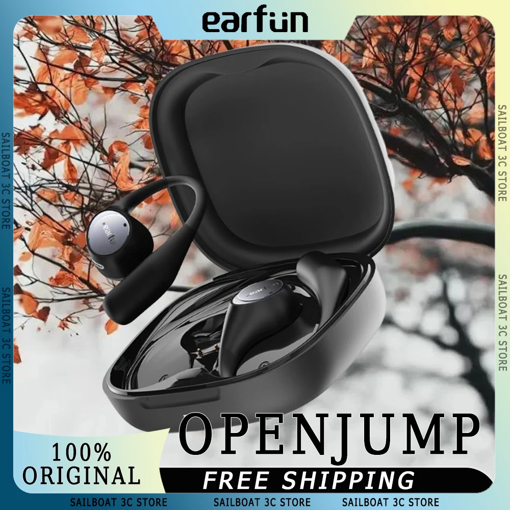 EarFun-couteurs sans fil Opendiabetic avec 4 micros, rduction du bruit, gardien 3D, son spatial, fuite de son vert, casque de sport personnalis