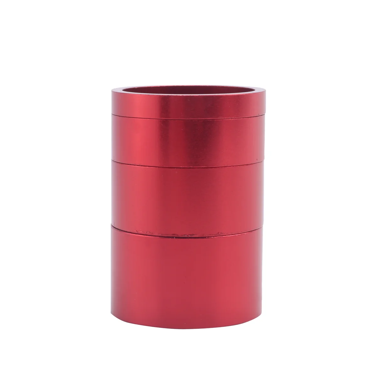 SMIEA 4 Pz/set 5/10/15/20mm In Lega di Alluminio Auricolare Stelo Spacer MTB 28.6mm Tappo Rondella Forcella per Bici Da Strada Ciclismo,Rosso
