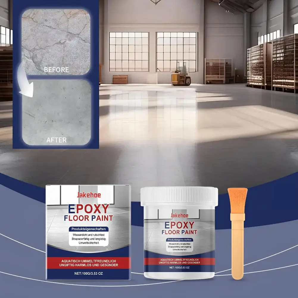 Quick Home Floor Revival Paint Stain-Resistant Grey Coating For Garage Kitchen Laundry