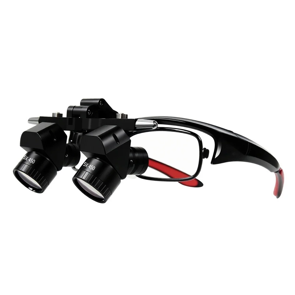 Tandheelkundige Ergo Loepen 5X Medisch Vergrootglas 48 °   Optische loep Mondchirurgie Draagbare vergrootglas met koplamp Tandheelkundige apparatuur - afbeelding 2