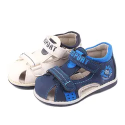 Sandalias anticolisión para niños y niñas, zapatos de piel sintética con fondo suave, para playa, verano, 2022