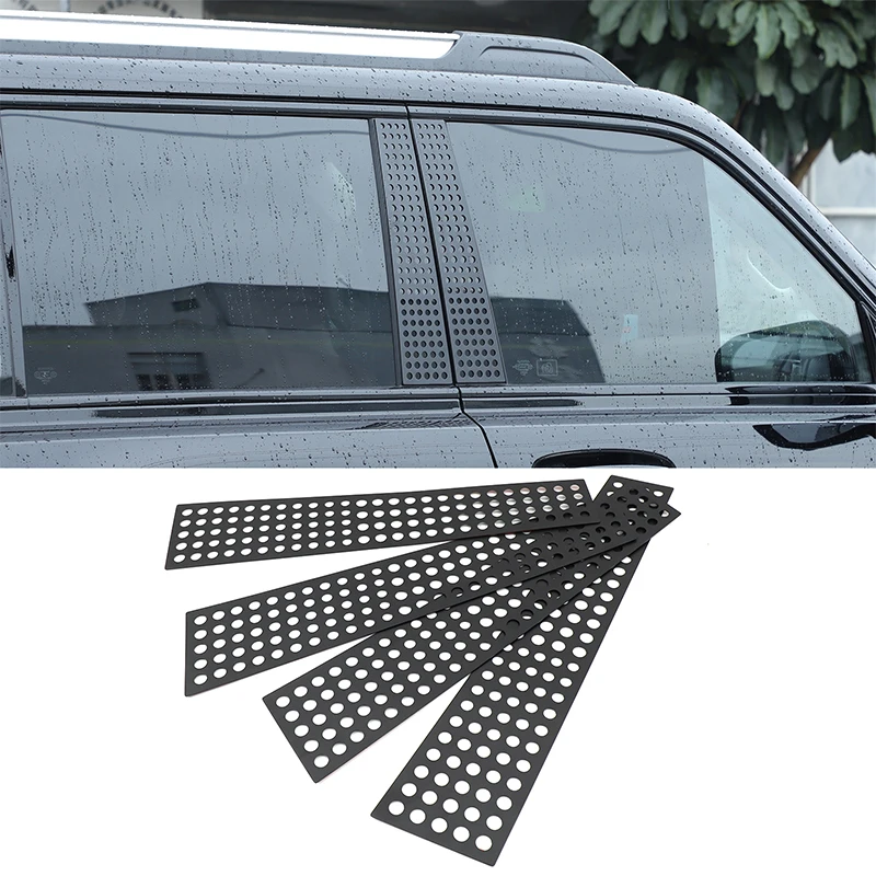 

For Haval Raptors 2023+ Aluminum Alloy Black automotive mid-pillar honeycomb decorative board sticker car protection accessories