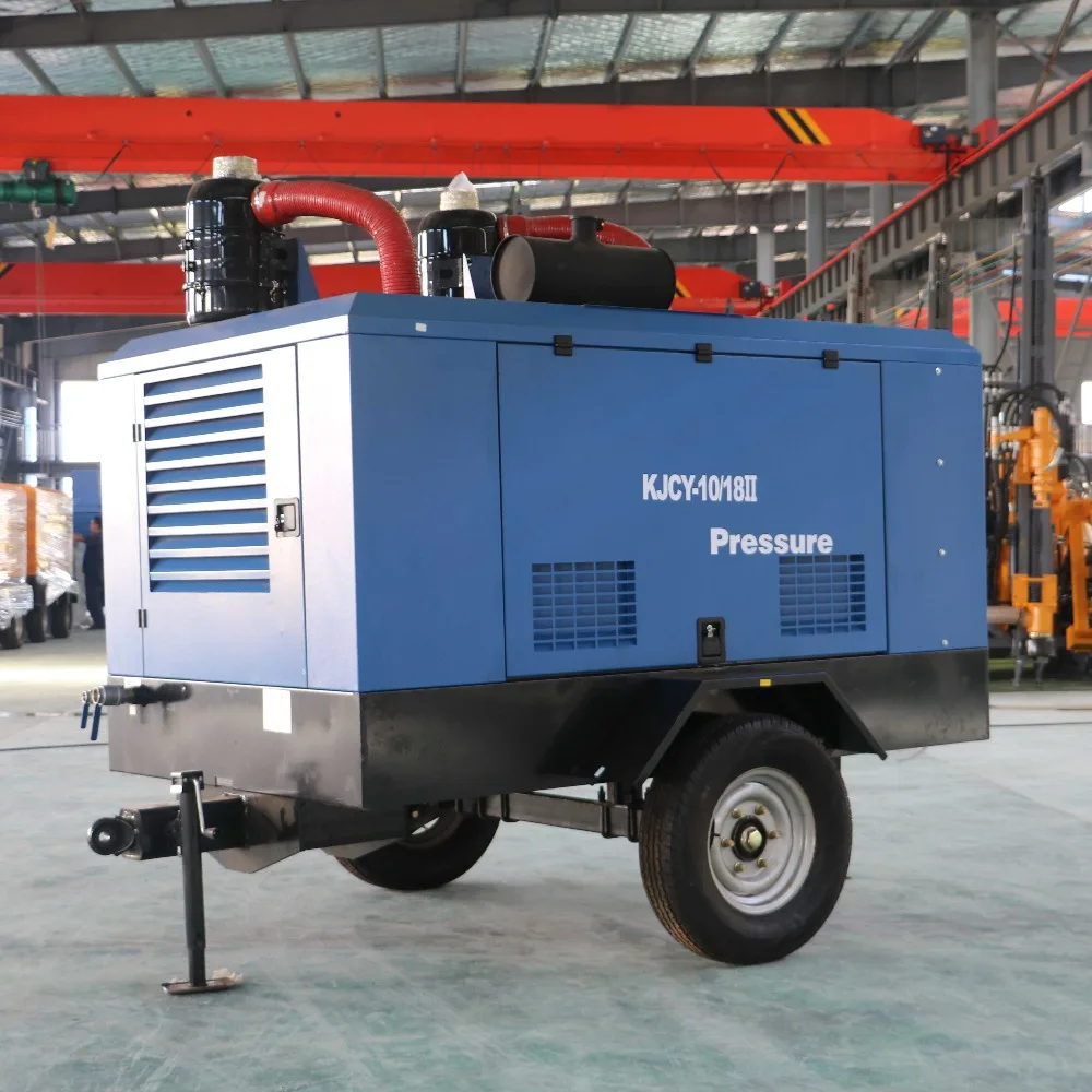 8 بار 185cfm الديزل ضاغط الهواء المحمول الصناعية المحمول ضاغط لولبي كفاءة عالية ضاغط الهواء بالجملة