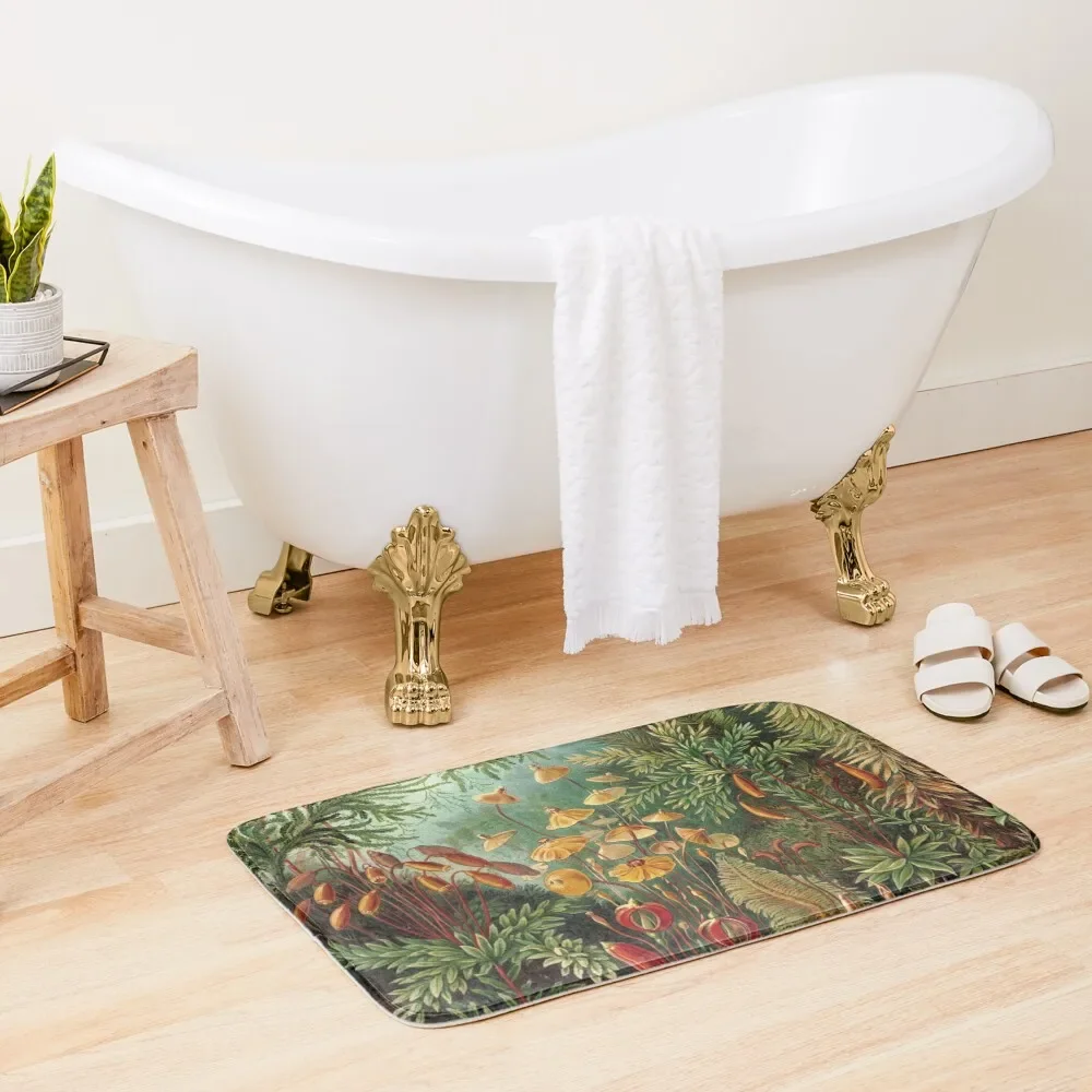 

Vintage Plants Decorative Nature Painting Illustration Artwork Bath Mat Carpet In The Living Room Bathroom Use Mat