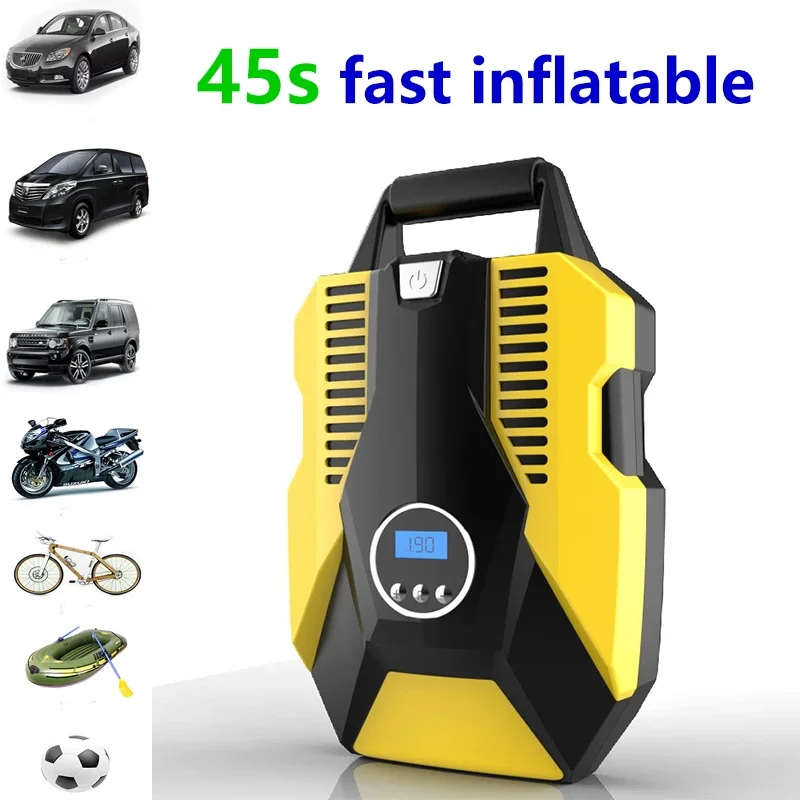 Digital Car Inflatable Pump 12V/220V Auto Air Compressor Double Cylinder Vehicle Tire Inflator Pump for Car Motorcycles Bicycles