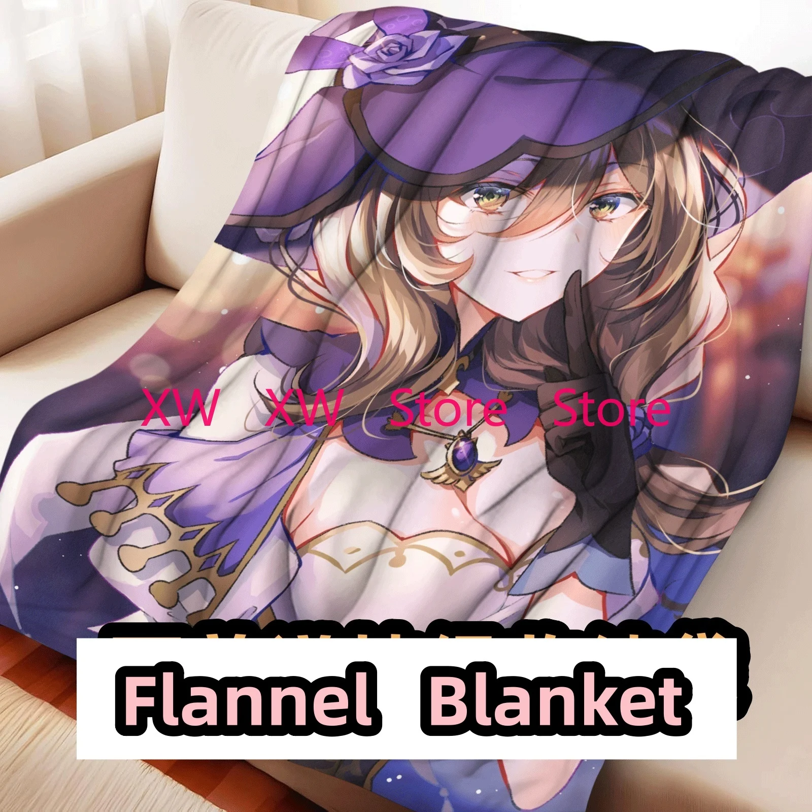 

Genshin Impact Kaeya Flannel Throw Blanket Soft Warm and Versatile for Couch Bed Office or Travel Perfect Gift for All Seasons