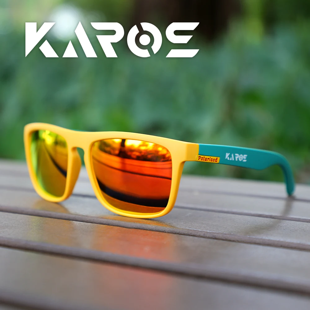 

KAROS Fashion Vintage Square Sports Sunglasses Men Women Fishing Driving For Man Brand Designer Sun Glasses Eyewear