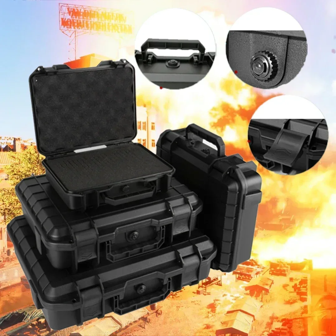 Waterproof Hard Case Toolkit Hardware Toolbox with Sponge Storage Pelican Case Box Safety Protector Organizer