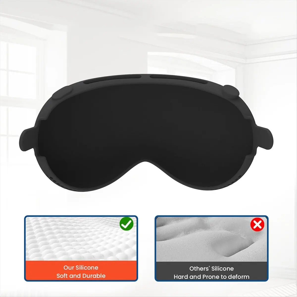 ABAN For Silicone Eye Mask Kit for Console Case Dustproof VR Accessories Black