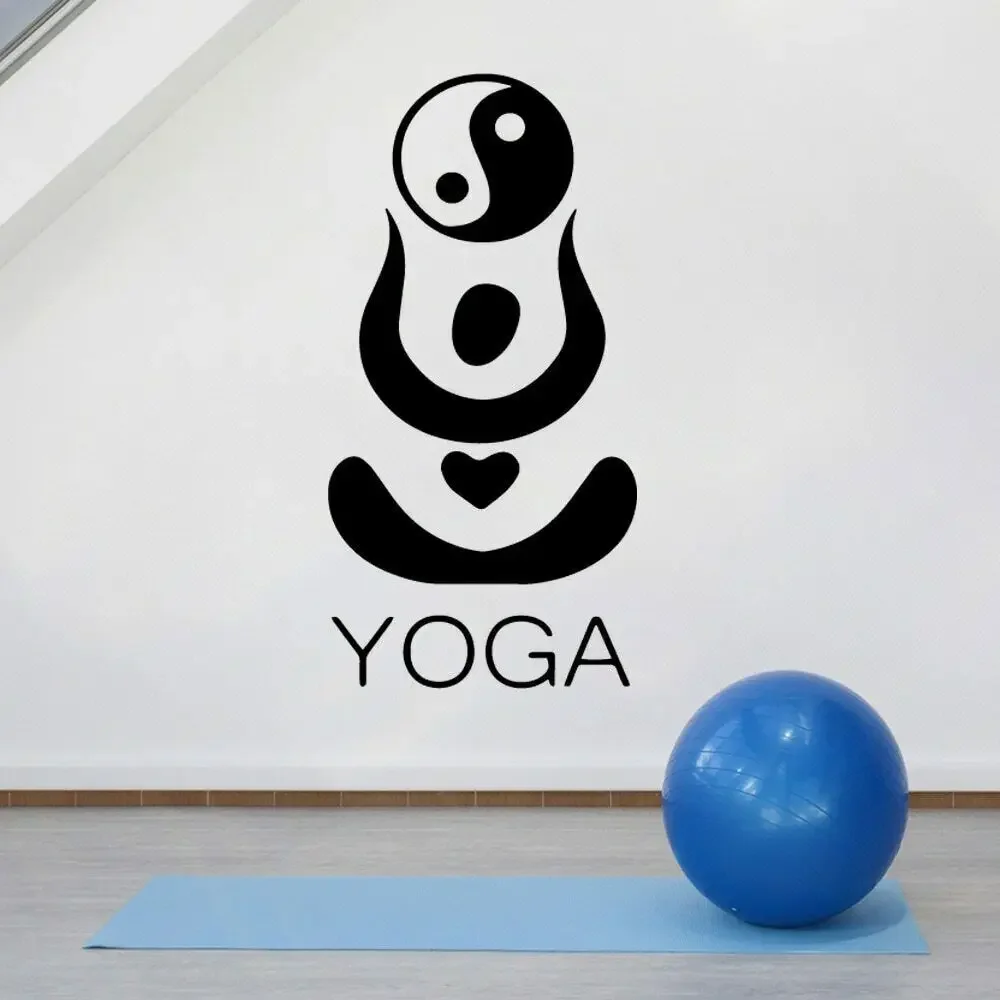Рамадан настенный стикер Йога студия домашний декор YinYang узор винил девушки медитация комната интерьер самоклеящиеся настенные наклейки Z428