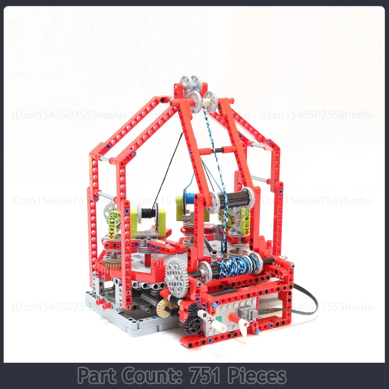 GBC 5-rollen vlechtmachine MOC bouwstenen DIY technologie bakstenen apparaat puzzel collectie display speelgoed kerstcadeaus