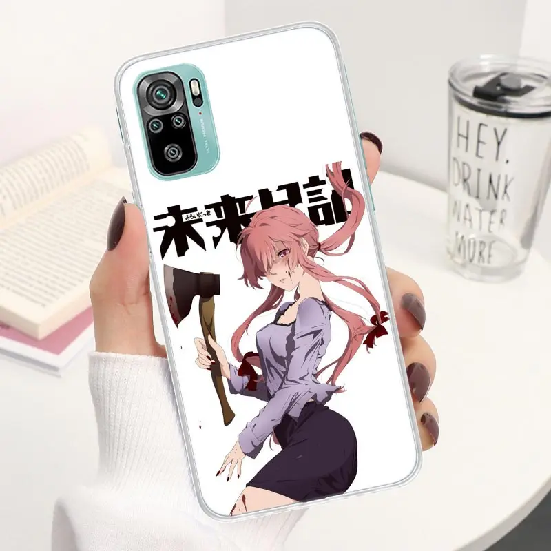 Mirai Nikki Gasai Yuno Anime Coque Phone Case For Xiaomi Redmi Note 13 14 12S 12 11S 11T 11E Pro Plus 11 10 10S 4G 5G 14Pro Soft