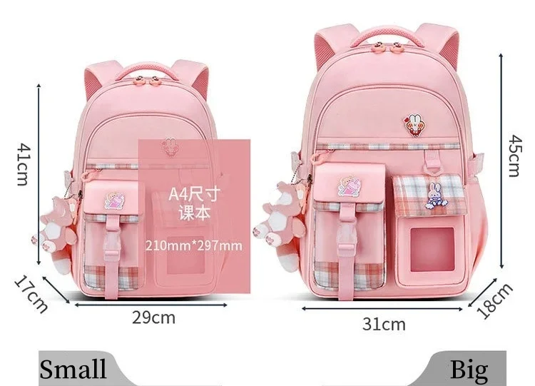 New Type of Lightweight Backpack Primary School Girls Children\'s Backpack Large Capacity Spine Protection Wholesale Waterproof