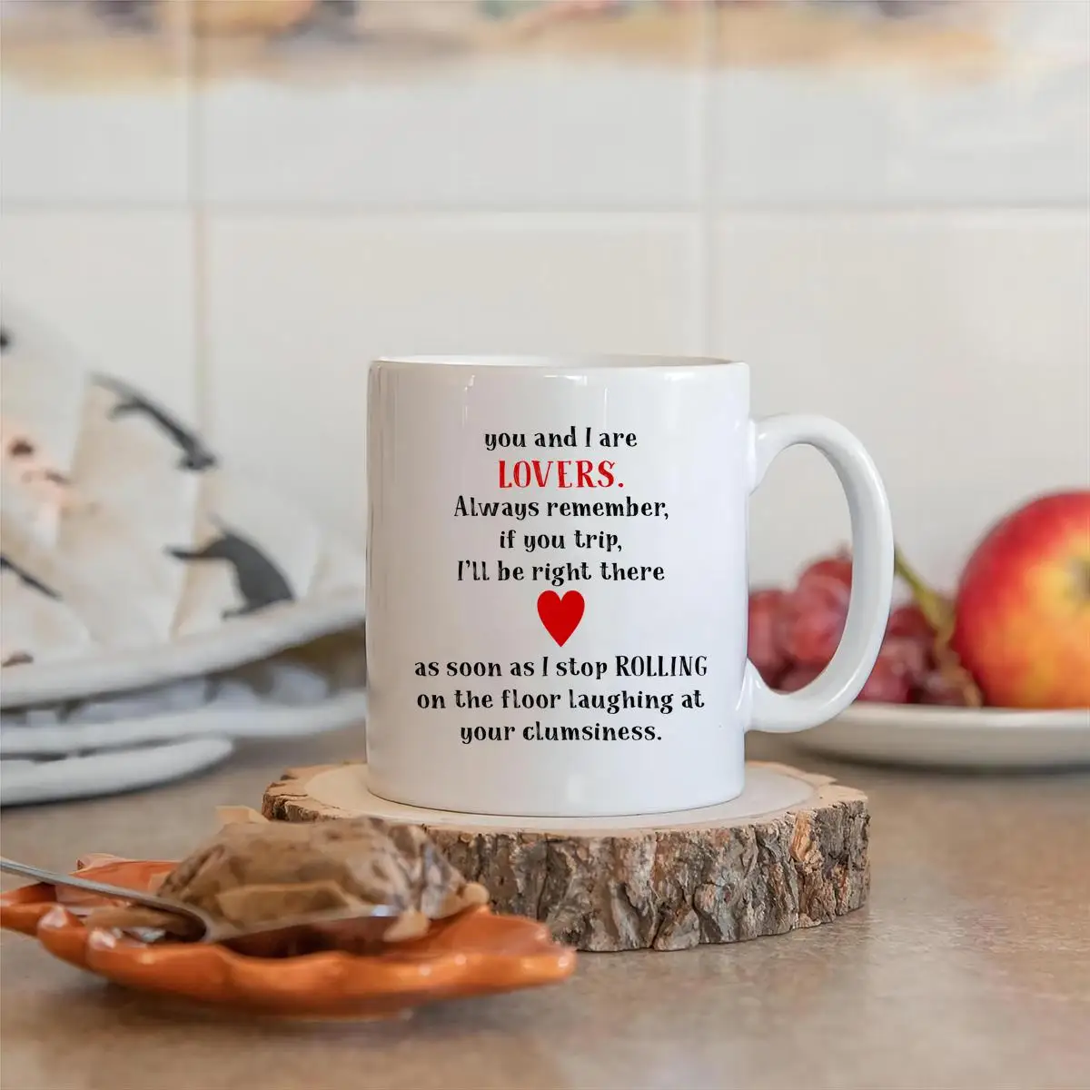 

Classic Couple Mug - Love Declaration Interesting Text Couple Gift Coffee Cup 11oz White Background Black Text