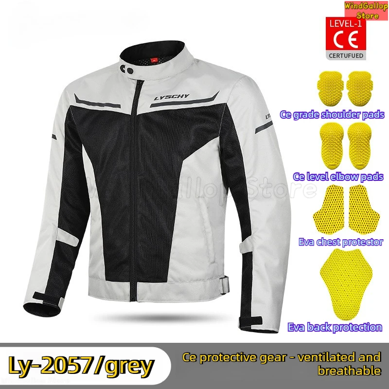 

Мотоциклетный костюм для мужчин, летний, дышащий, сетчатый, противоударный, износостойкий, экипировка для мотоциклистов.